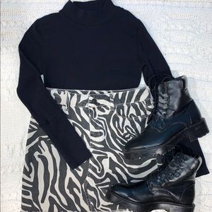Zara Zebra Print Skirt